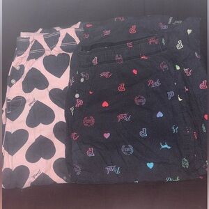 VS PINK women’s set of 2 pajama pants, size small